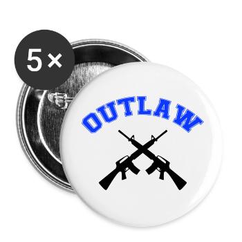 Weapons Outlaw - Buttons small 1''/25 mm (5-pack) - white - Front