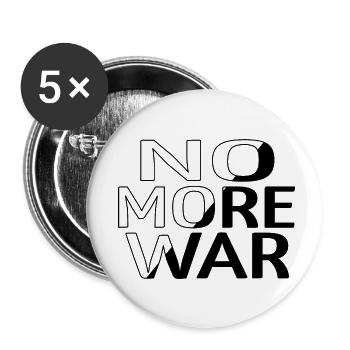 funny happy hippie joke peace sign gift idea - Buttons small 1''/25 mm (5-pack) - white - Front