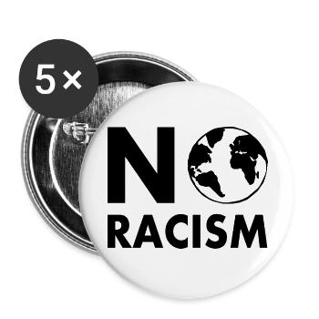 No racism - Lot de 5 petits badges (25 mm) - blanc - Devant