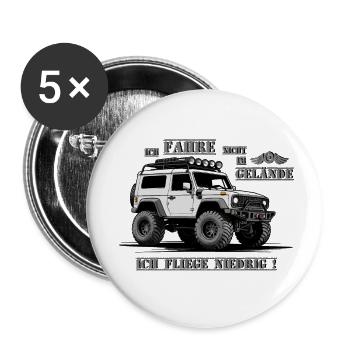 Offroad-Fahrzeug - Buttons klein 25 mm (5er Pack) - Weiß - Vorne