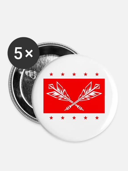 Dartpfeile Darts Sport - Buttons klein 25 mm (5er Pack) - Weiß
