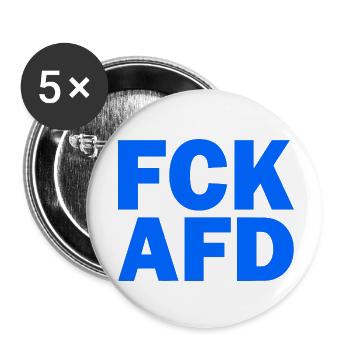 Fck afd - Buttons klein 25 mm (5er Pack) - Weiß - Vorne