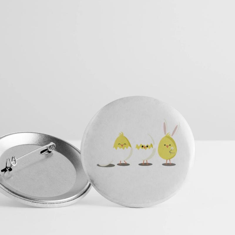 Happy Easter Chick Egg Easter Egg Buttons small 1''/25 mm (5-pack)