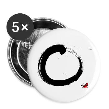 BLACK ZEN RIM - Buttons small 1''/25 mm (5-pack) - white - Front