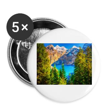 ALPEN PERLE - Buttons klein 25 mm (5er Pack) - Weiß - Vorne
