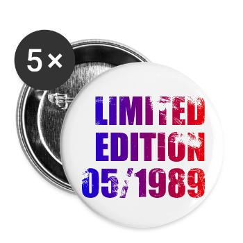 35e anniversaire édition limitée 05/1989 - Lot de 5 petits badges (25 mm) - blanc - Devant