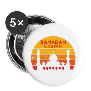 Ramadan Kareem Sunset Colors - Buttons small 1''/25 mm (5-pack) - white - Front