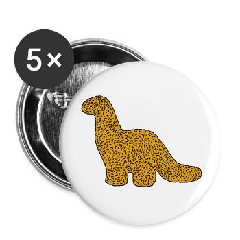 Brachiosaurus Dinonugget - Buttons small 1''/25 mm (5-pack) - white - Front