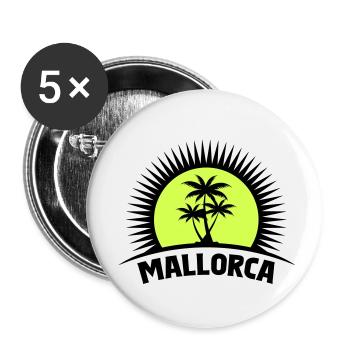 mallorca - Buttons klein 25 mm (5er Pack) - Weiß - Vorne