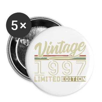 Legende seit 1997 Geboren 1997 Geburtstag 27 Jahre - Buttons klein 25 mm (5er Pack) - Weiß - Vorne