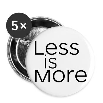 MOINS, C’EST PLUS - Lot de 5 petits badges (25 mm) - blanc - Devant