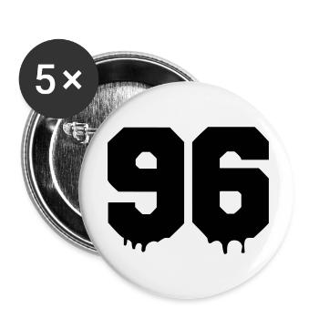 96 - Buttons klein 25 mm (5er Pack) - Weiß - Vorne