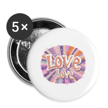 Love is love 3 - Buttons small 1''/25 mm (5-pack) - white - Front