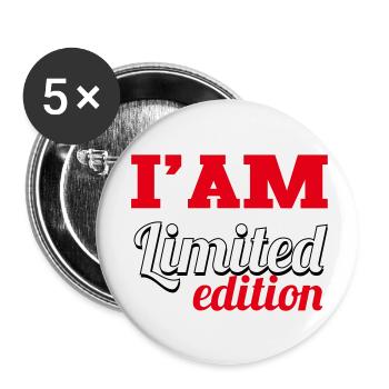 LIMITED EDITION - Buttons small 1''/25 mm (5-pack) - white - Front