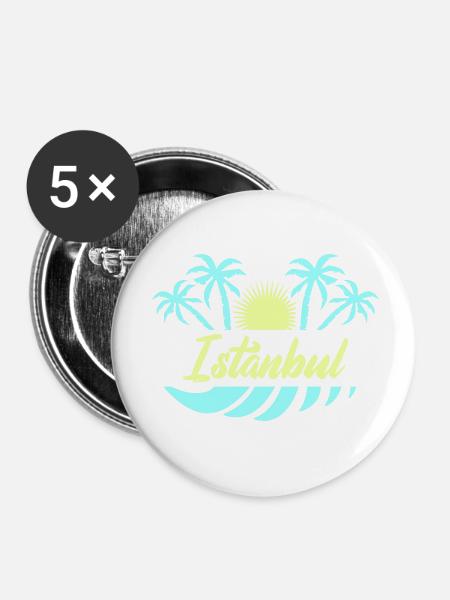 istanbul 02 - Buttons klein 25 mm (5er Pack) - Weiß