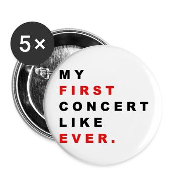 FIRST CONCERT - Buttons klein 25 mm (5er Pack) - Weiß - Vorne