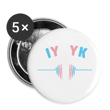LGBT Pride Month - IYKYK Transgender - Buttons small 1''/25 mm (5-pack) - white - Front
