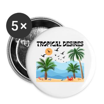 Tropical desires - Buttons small 1''/25 mm (5-pack) - white - Front