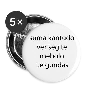 Suma Kantudo - Lot de 5 petits badges (25 mm) - blanc - Devant