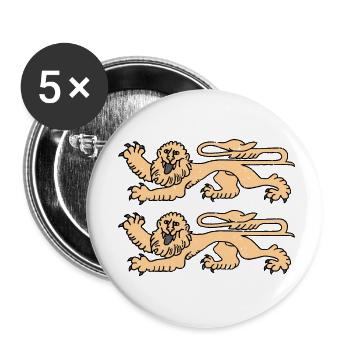 Lions Normandy - Style Vintage - Buttons small 1''/25 mm (5-pack) - white - Front