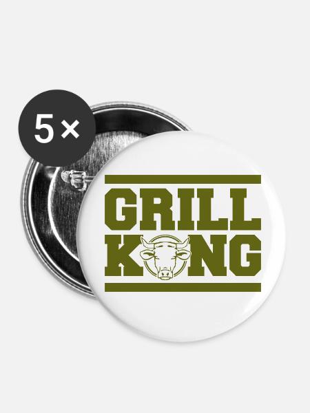 grill king - Buttons klein 25 mm (5er Pack) - Weiß