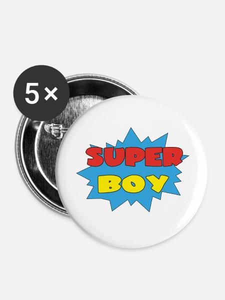 SUPERJUNGE - Buttons klein 25 mm (5er Pack) - Weiß