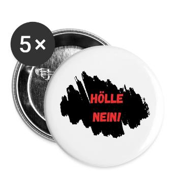 HÖLLE NEIN! I Jugendwort 2024 - Buttons klein 25 mm (5er Pack) - Weiß - Vorne