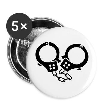handcuffs - Buttons small 1''/25 mm (5-pack) - white - Front