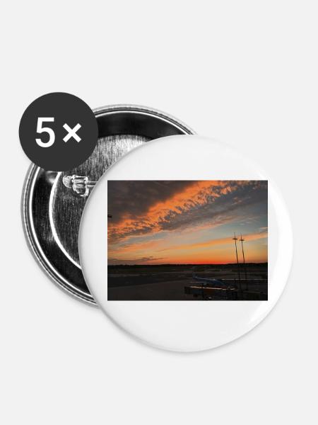 Sundown - Buttons klein 25 mm (5er Pack) - Weiß