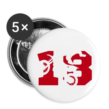 Moto 18 biker - Buttons small 1''/25 mm (5-pack) - white - Front