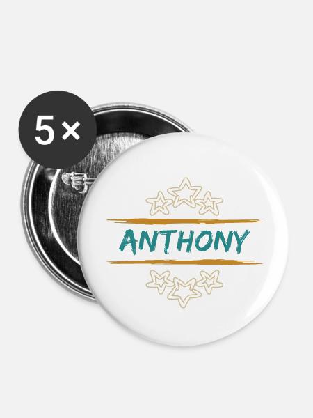 Anthony Anthony - Buttons klein 25 mm (5er Pack) - Weiß