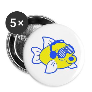 Party Milch Kuh Stier Nutztier Gesicht Music Club - Buttons klein 25 mm (5er Pack) - Weiß - Vorne