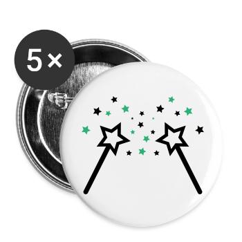 zauberstab 002 - Buttons klein 25 mm (5er Pack) - Weiß - Vorne