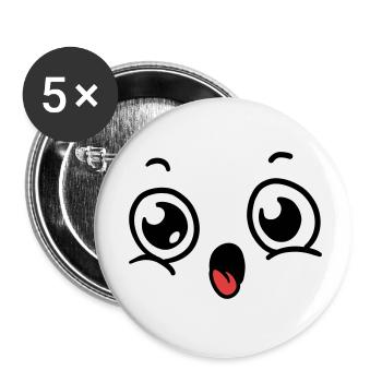 Face Costume - Buttons small 1''/25 mm (5-pack) - white - Front