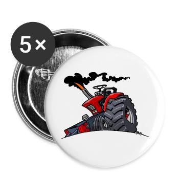 1294 DRAWSMALL RED RUS - Buttons small 1''/25 mm (5-pack) - white - Front