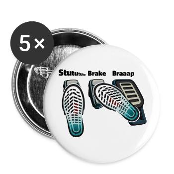 3 Pedals, 1 Love - Buttons klein 25 mm (5er Pack) - Weiß - Vorne