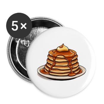 TROP DE CRÊPES - Lot de 5 petits badges (25 mm) - blanc - Devant