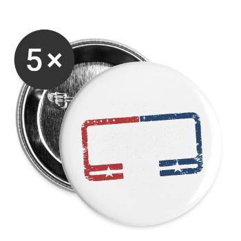 Shitshow 2024 Political Election Parody - Buttons klein 25 mm (5er Pack) - Weiß - Vorne