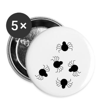 Halloween Costume Halloween T-shirt Spider Black - Buttons small 1''/25 mm (5-pack) - white - Front