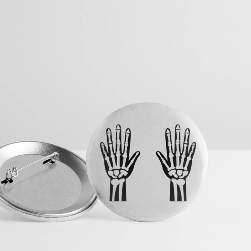 Skeleton Hands 01 Buttons small 1''/25 mm (5-pack)