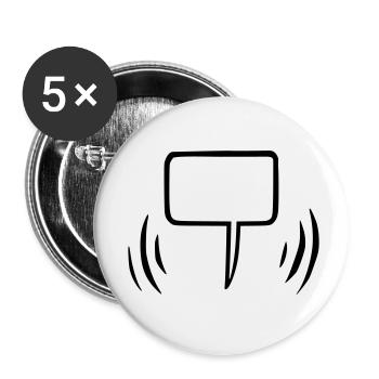 Speech bubble empty - Buttons small 1''/25 mm (5-pack) - white - Front