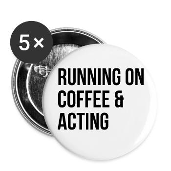 par intérim - Lot de 5 petits badges (25 mm) - blanc - Devant