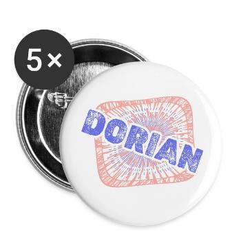 Dorian en tant que collègue - Lot de 5 petits badges (25 mm) - blanc - Devant