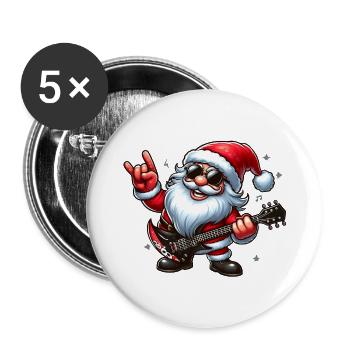 Santa Rock 2 - Buttons small 1''/25 mm (5-pack) - white - Front