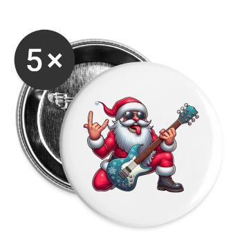 Santa Rock 3 - Buttons small 1''/25 mm (5-pack) - white - Front