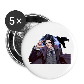 Night magician in the moonlight - Buttons small 1''/25 mm (5-pack) - white - Front