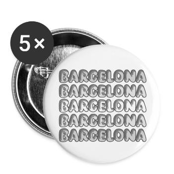 Geschenk für Barcelona - Buttons klein 25 mm (5er Pack) - Weiß - Vorne