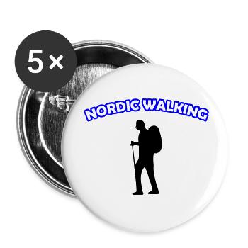 walking nordic - Buttons klein 25 mm (5er Pack) - Weiß - Vorne