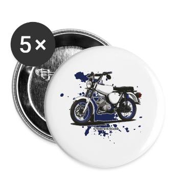 S51 (weiß) // Illustration - Buttons klein 25 mm (5er Pack) - Weiß - Vorne
