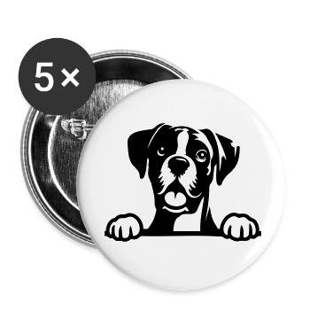 Boxer - Buttons klein 25 mm (5er Pack) - Weiß - Vorne